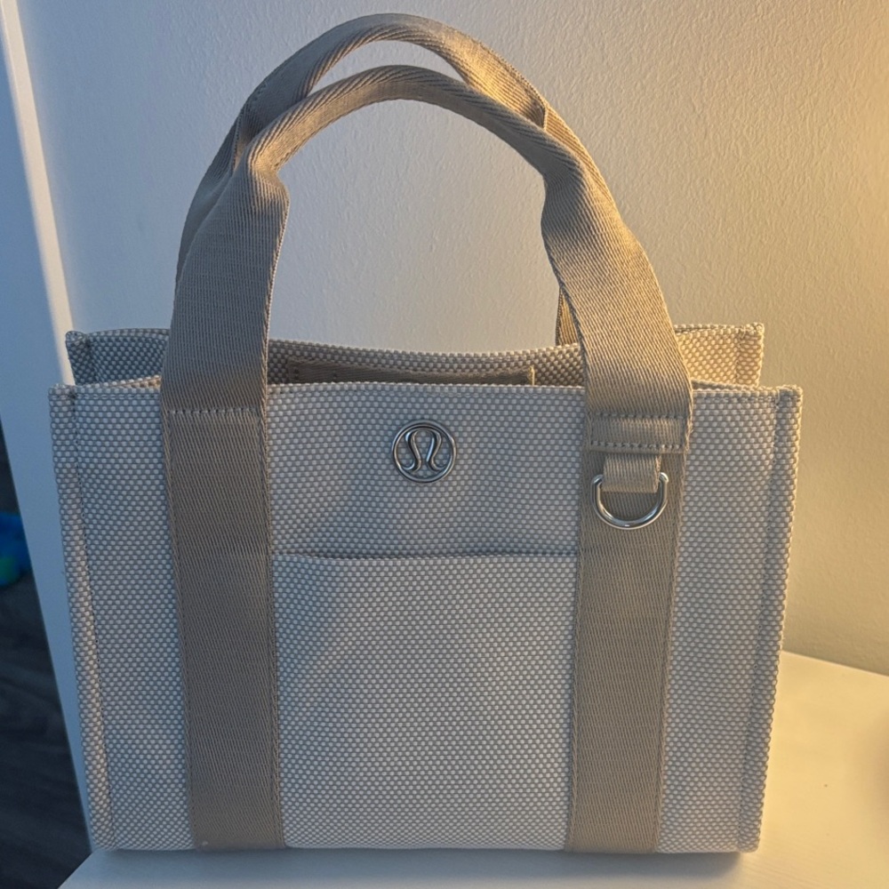 Lululemon Athletica Two Tone Canvas Mini Tote Bag